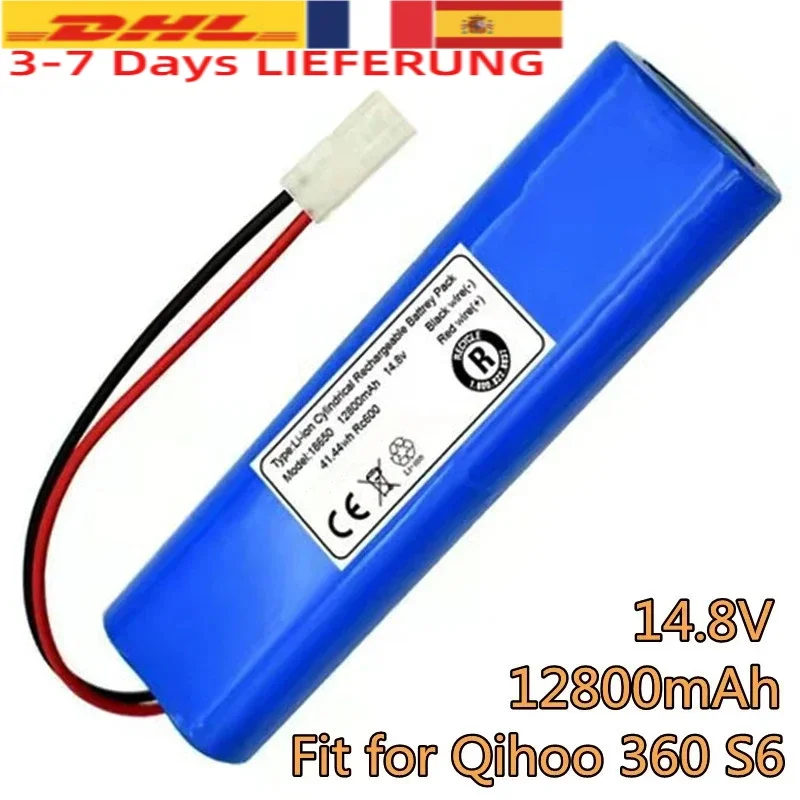 14.8V 12800mAh Battery Pack for Qihoo 360 S6 Robotic Vacuum Cleaner Spare Parts Accessories Replacement Batteries.