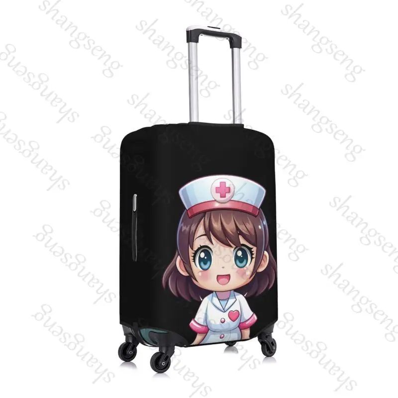 Cute Nurse Doctor cartoon Thick Elastic Luggage Protective Cover Zipper Suit For Bag Suitcase Covers Trolley Cover Travel