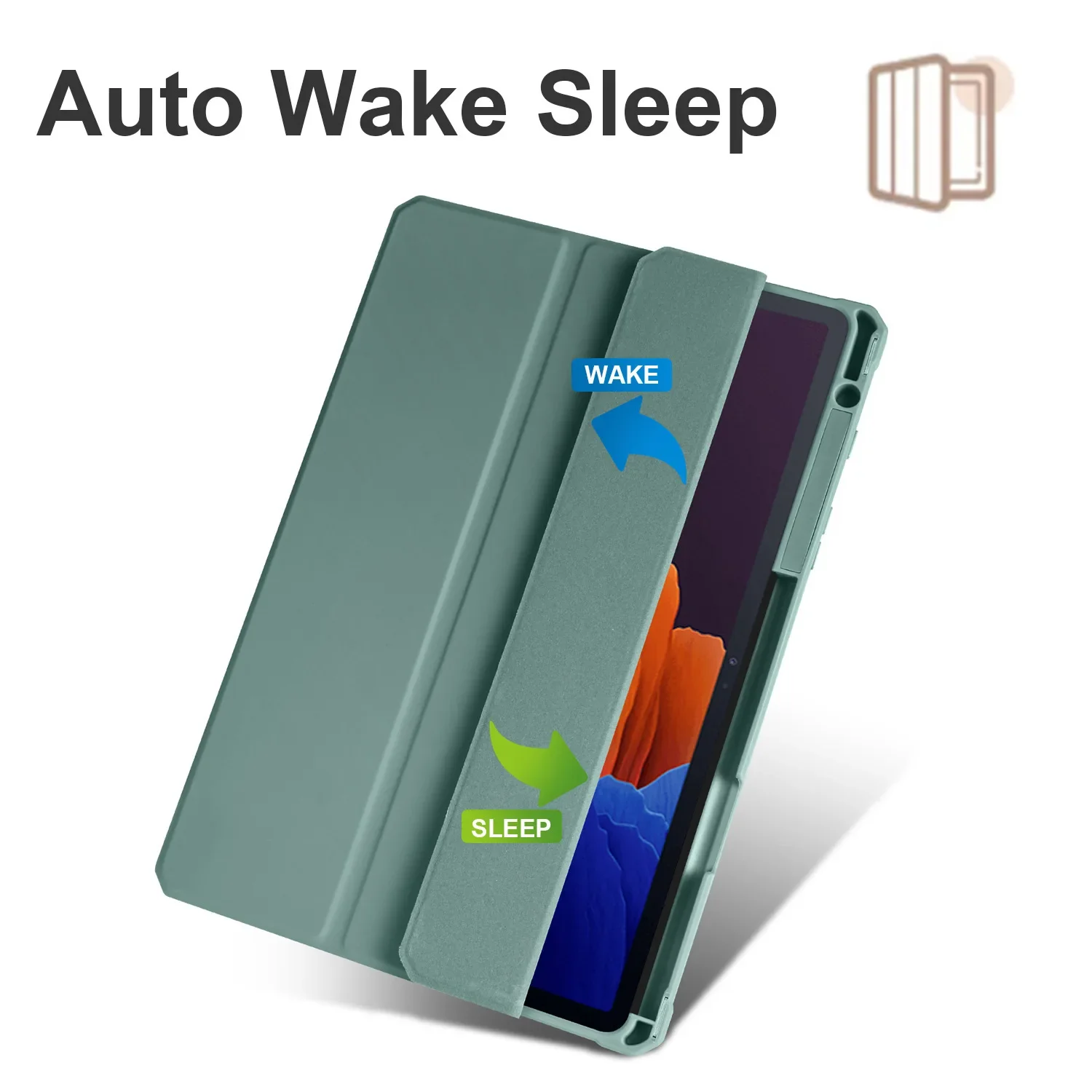 Per Samsung Tab S8 S9 Plus Ultra Custodia S7 FE A9 A8 A7 Lite Flip Cover Trasparente Antiurto Supporto Cavalletto Custodie per tablet in pelle intelligente