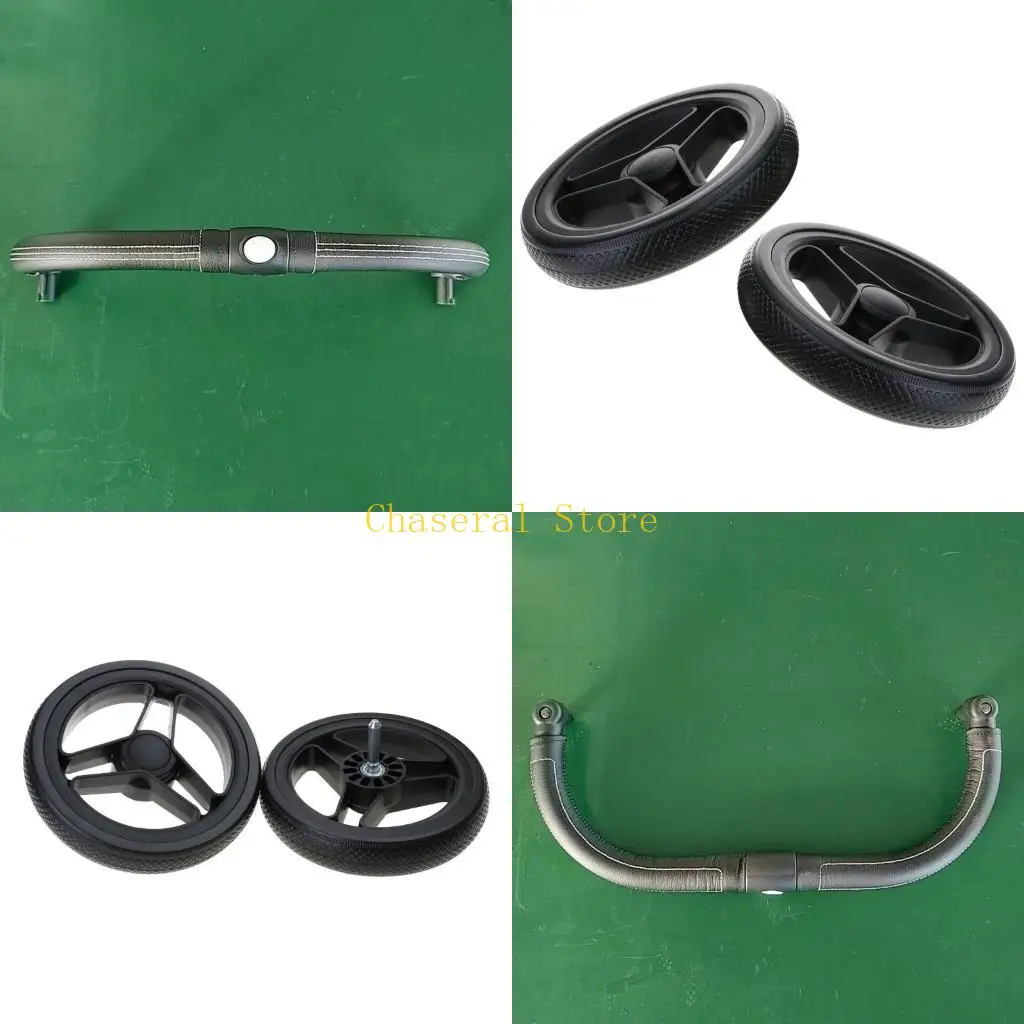 

E7CE 1 Pair Baby Stroller or 1x Stroller Front Armrest Handrail Spare Leather Pushchair Fence for Dearest, Babalo