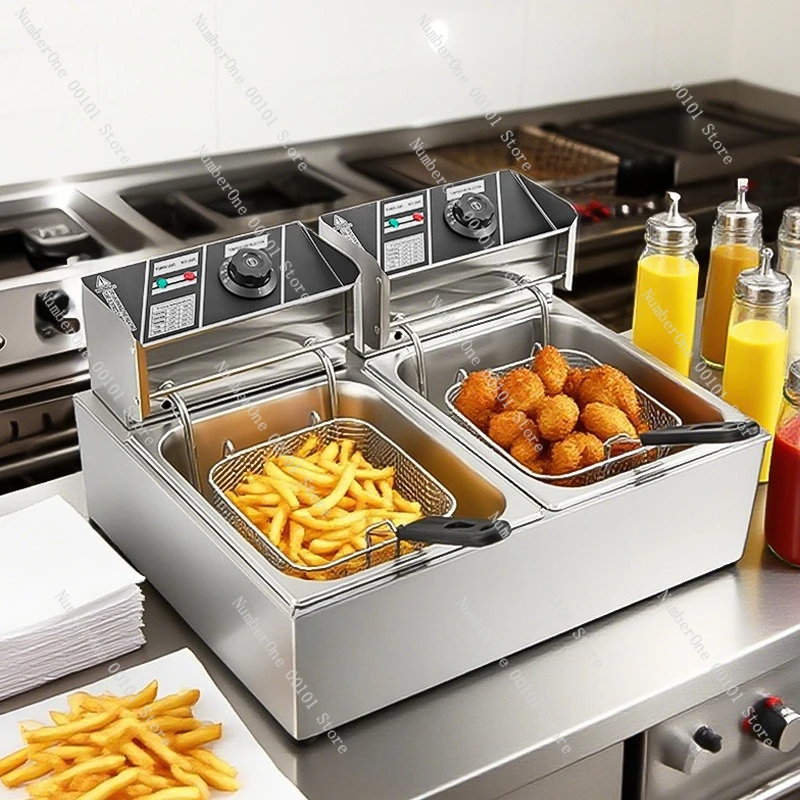 Electric fryer fryer single and double cylinder French fries fryer