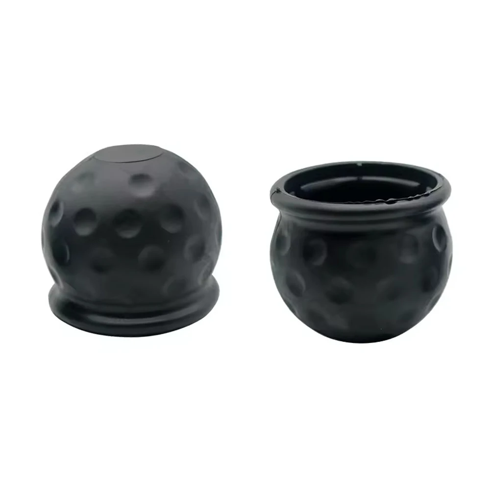 1Pc 50MM Universal Tow Bar Ball Cover Cap Towbar Ball Covers Trailer Ball Rubber Protective Caps Automobile Exterior Accessories view 2