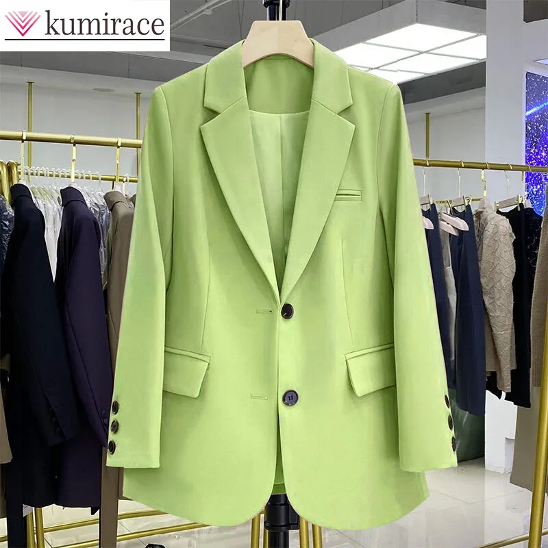 Khaki Colored Mini Suit Jacket for Women, Spring 2025 New Fashion Korean Style, College Style Suit for Women Blazer Women