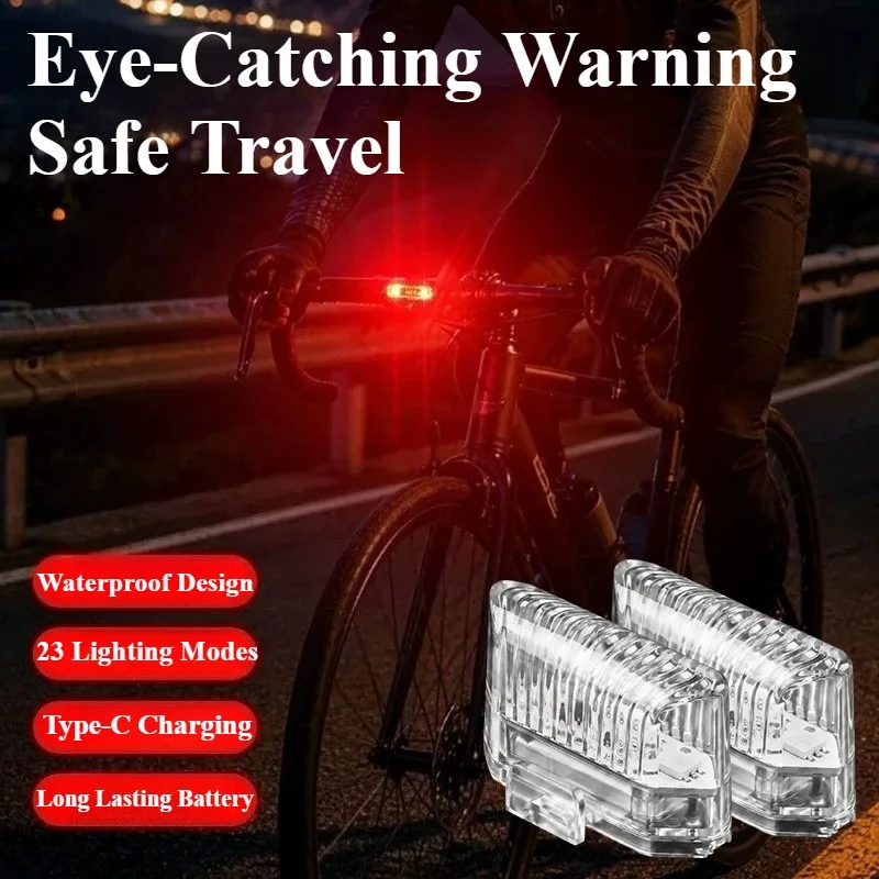 Bike Front Light Rear Tail Light Set Super Bright Waterproof Night Riding Warning Lamp for MTB Road Kids Cycling Accessories