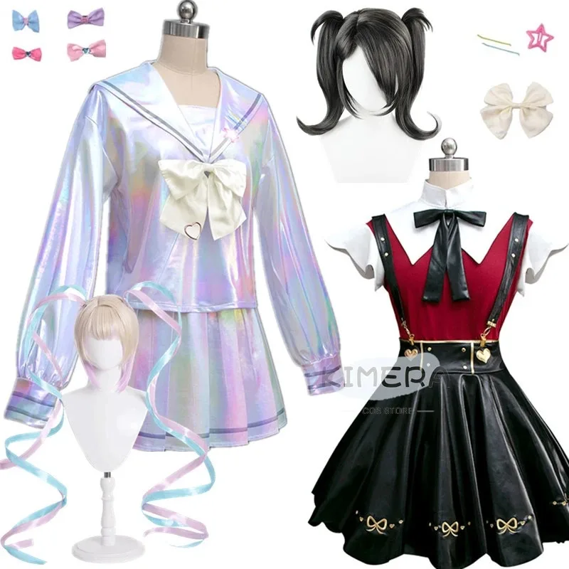 Game NEEDY GIRL OVERDOSE KAngel Cosplay Costume Lolita Girls Beautiful Laser JK Sailor Suit School Uniform Comic Con Outfit