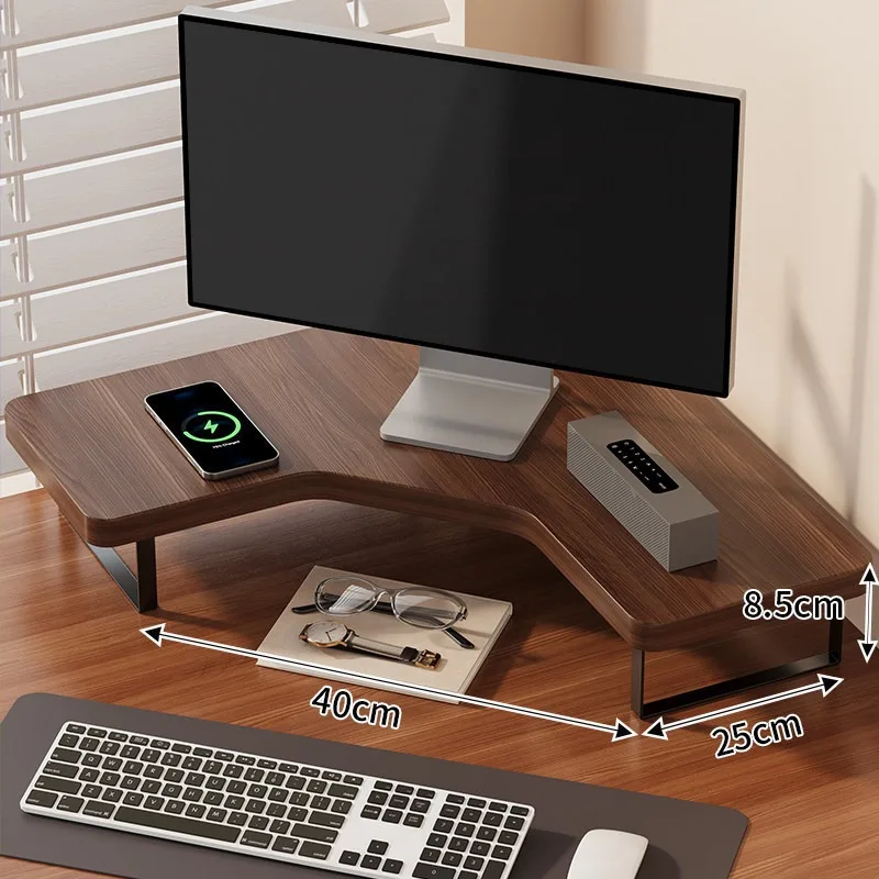 Multifunctional Computer Heightening Stand Monitor Riser Vertical Storage Shelf Maximize Desktop Corner Space