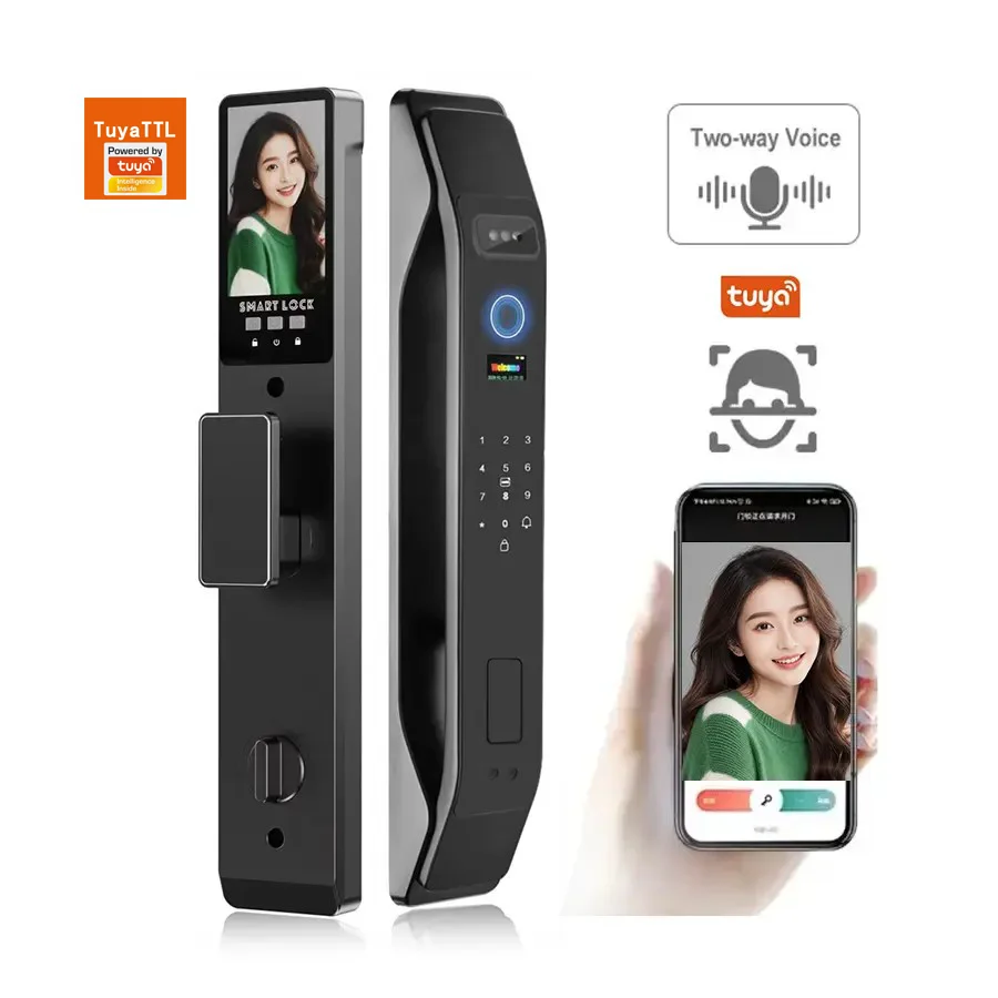 Hot Selling Tuya Smart Locks Face Recognition Smart Lock Biometric Door Lock