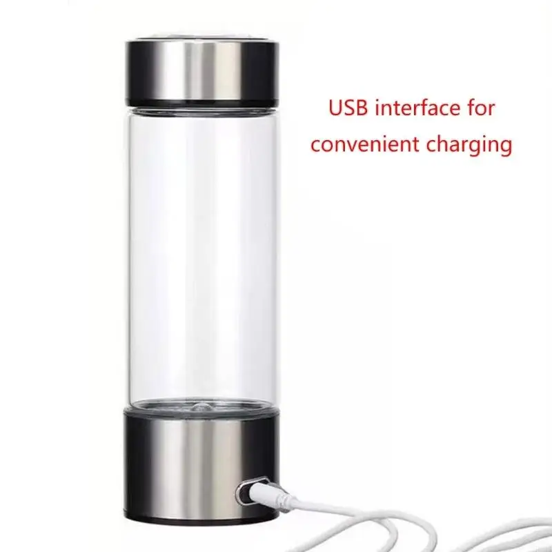 F19B 420ml Water Cup Electric Hydrogens Rich Water Generator Bottle Glass Material