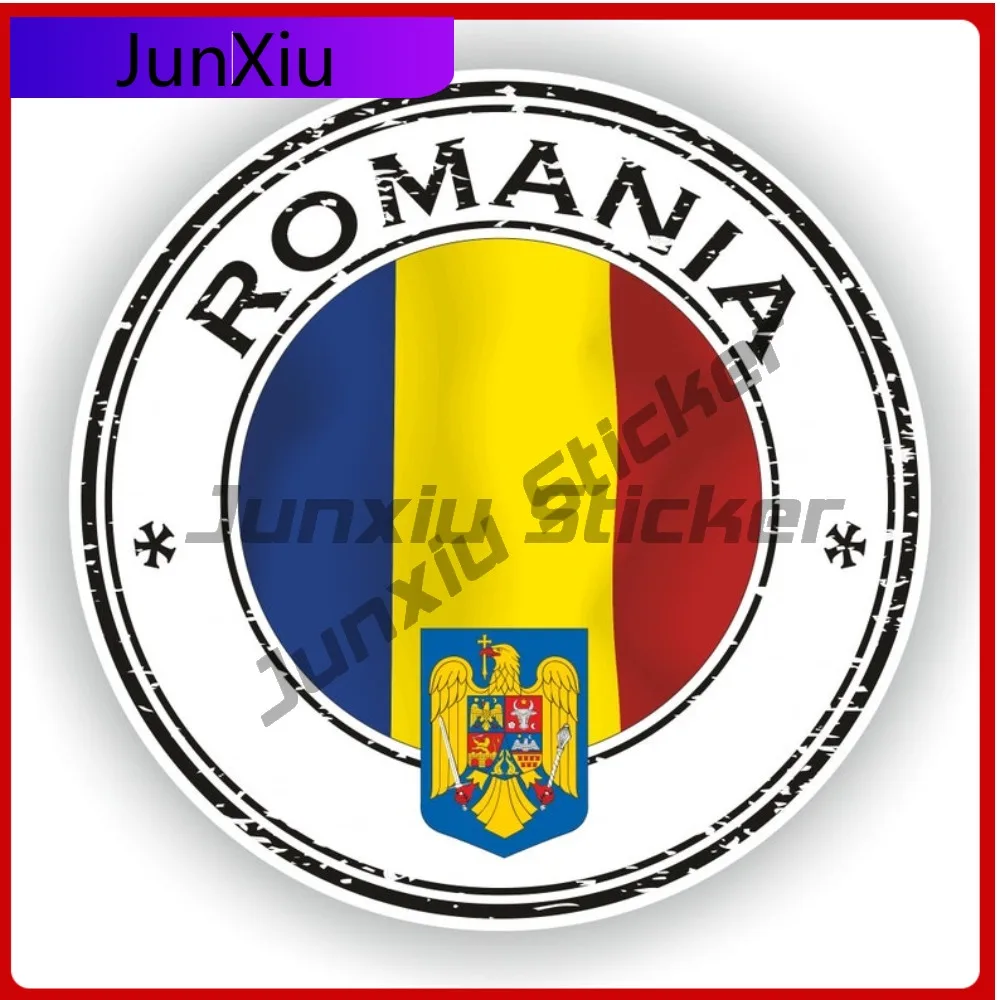 

With National Emblem Detail Romania Seal Round Flag Trendy Vehicle Body Decoration Fits Vehicle Exterior Decoration Needs