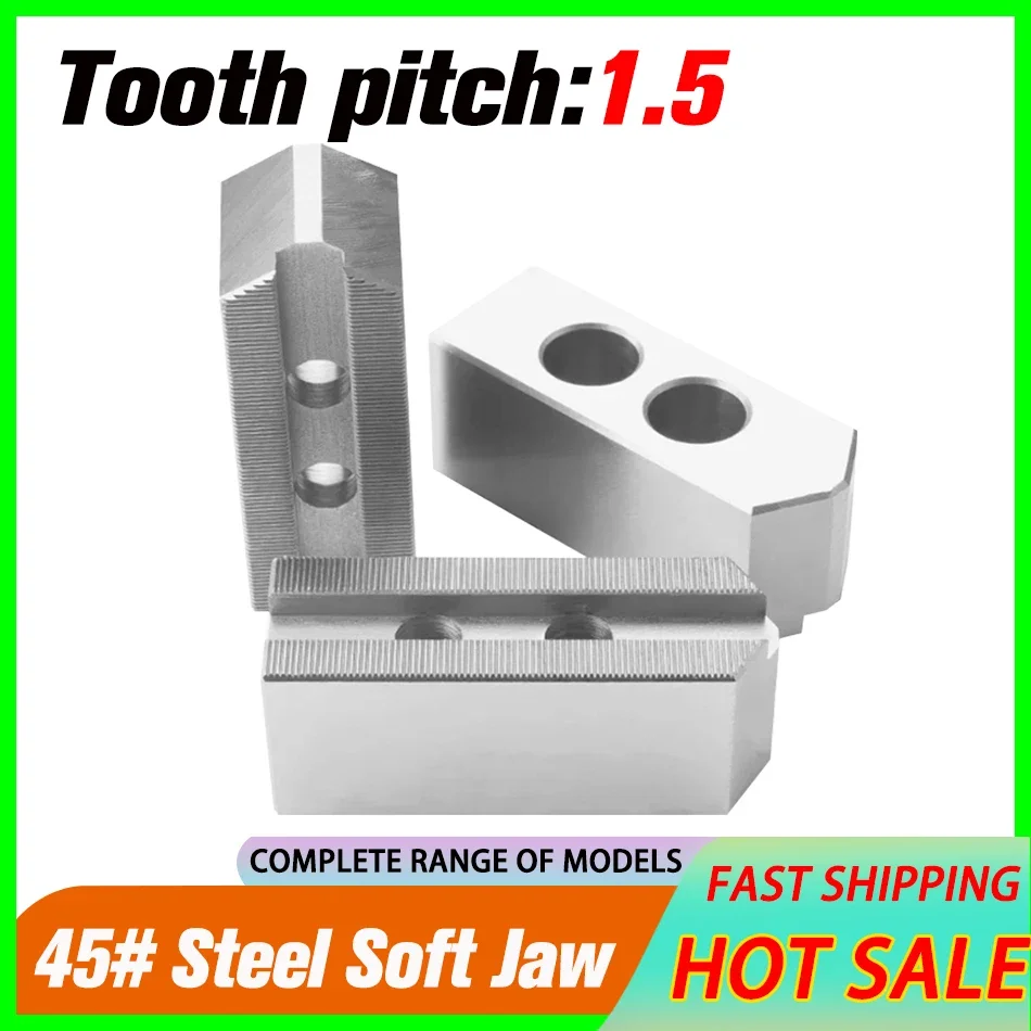 

Hydraulic Soft Jaw 5 6 8 10 Inch Soft claw 60/90/120 Degree Standard 3 Jaws Tooth pitch1.5 For Mechanical CNC Lathe chuck
