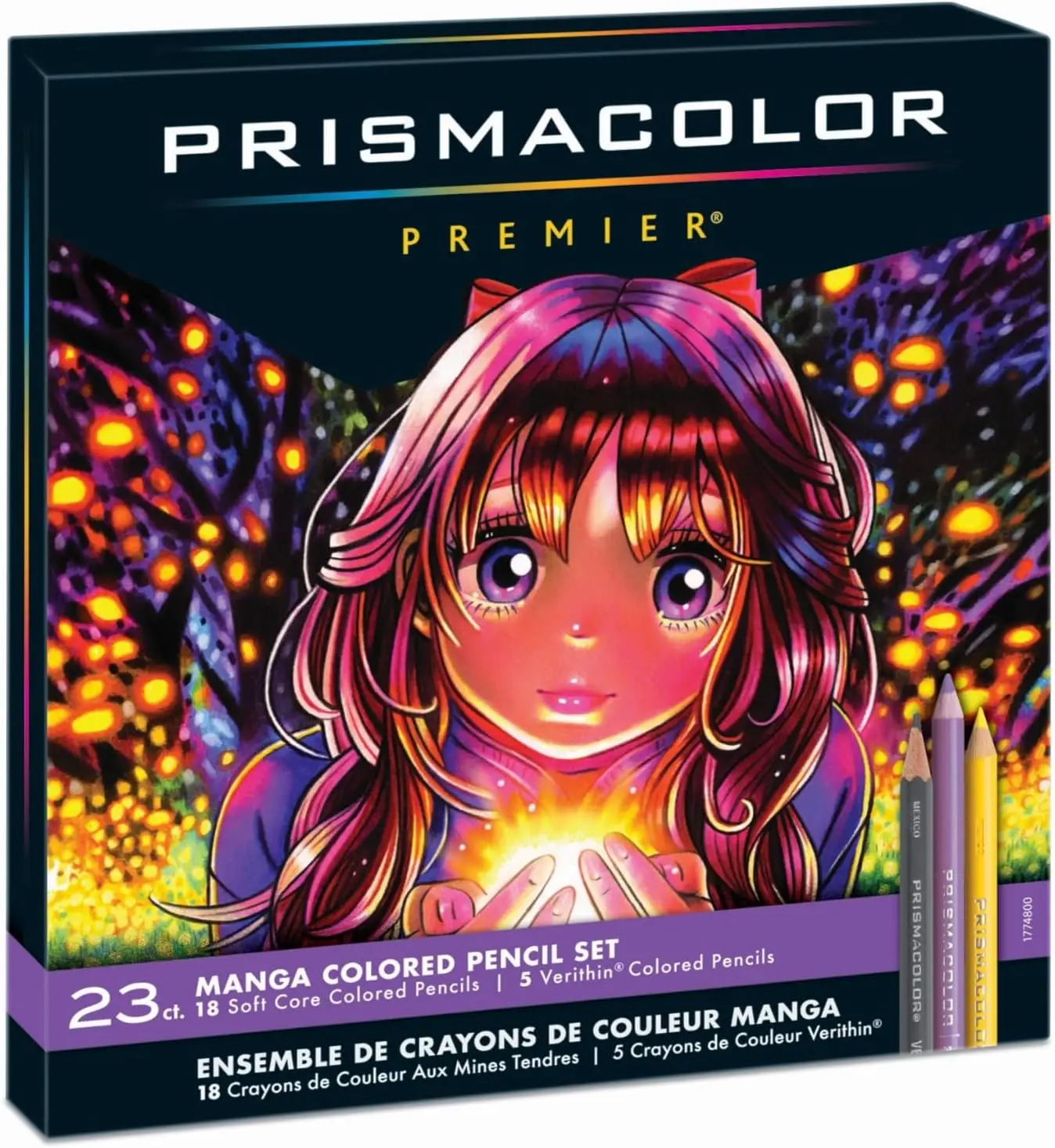 

Набор цветных карандашей Vibrant Manga, 23 штуки, для раскрашивания и художественных проектов для взрослых