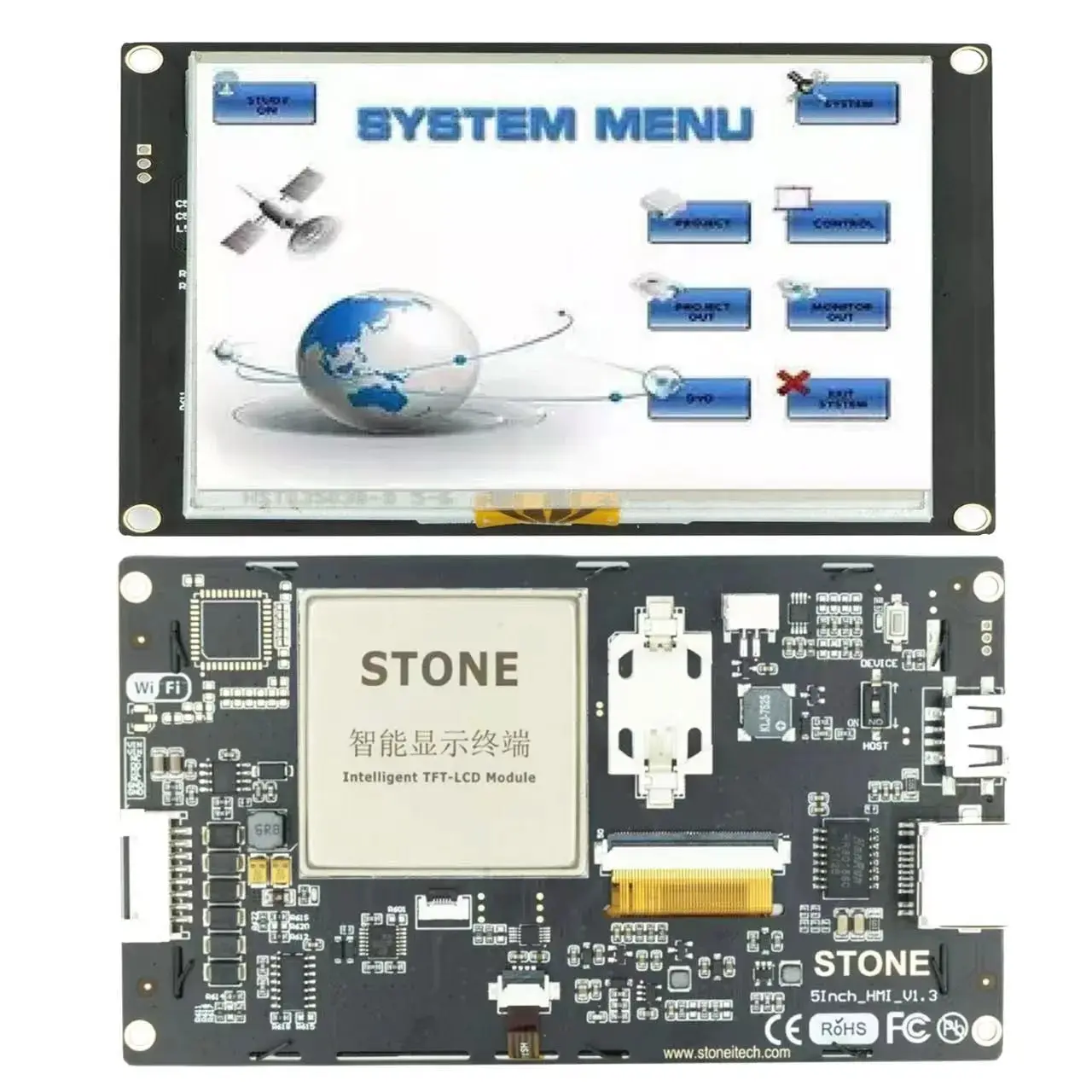 

STONE 5.0 Inch TFT LCD HMI Touch Screen with Serial Interface for Equipment Use