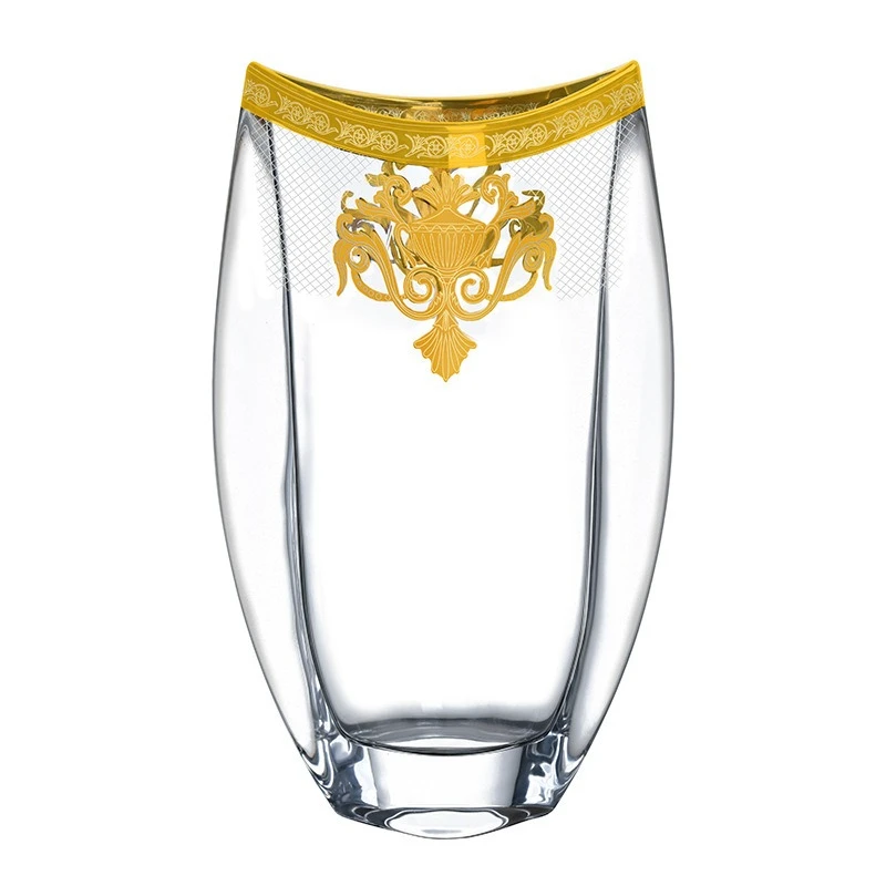 European light luxury creative crystal glass vase ornament household living room hydroponic vase insertion vase living room