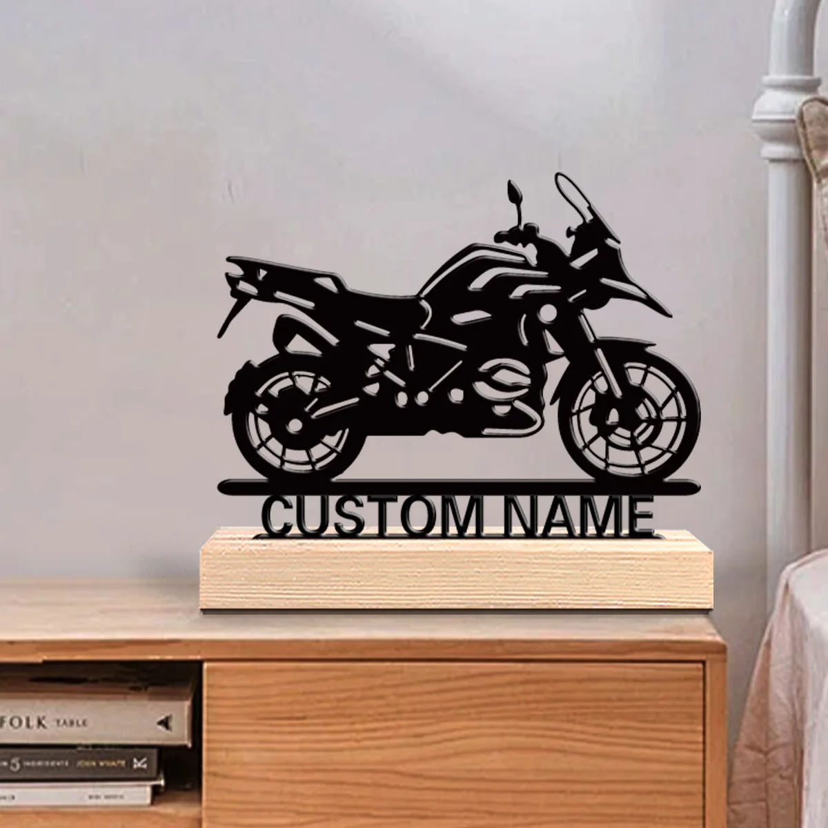 1 قطعة مادة خشبية متينة اسم شخصي مصنوع يدويًا بحروف مخطوطة أنيقة