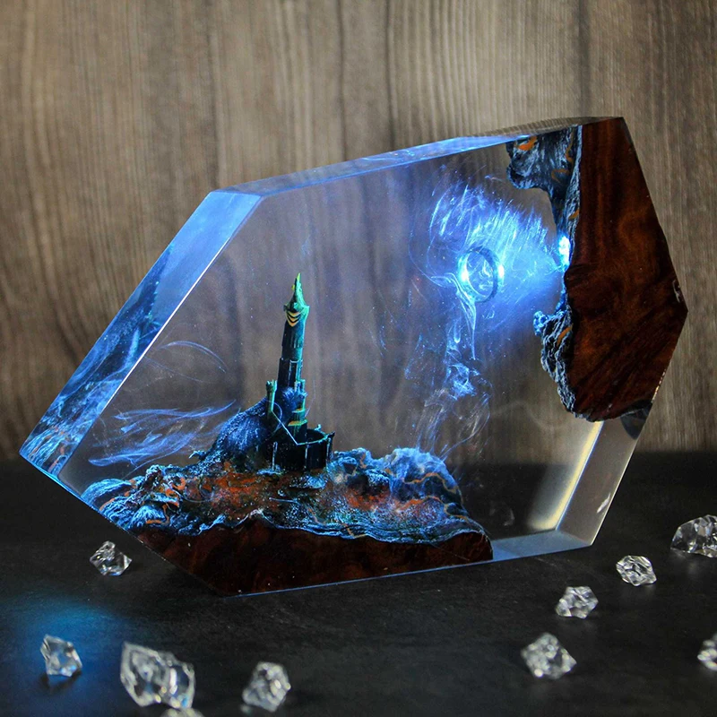 

Movie Scene Organism Resin Table Light Creactive Art Shocked Hallowmas Decoration Lamp Magic Ring Figure Night Light USB Charge