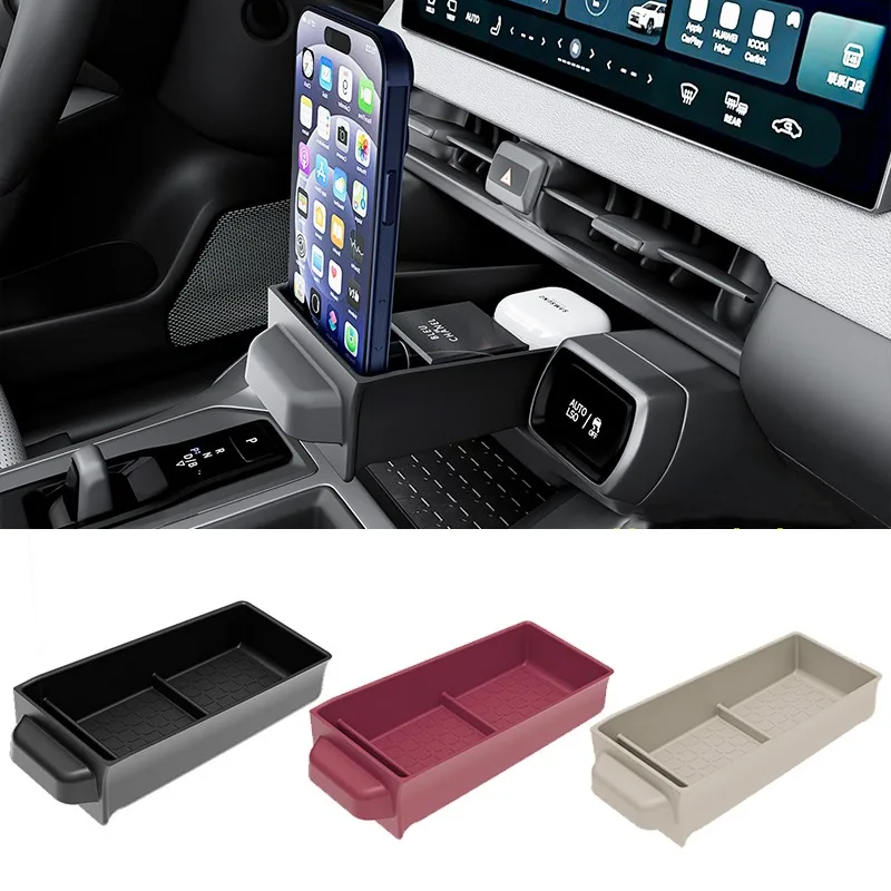 For Toyota RAV4 XA60 2026 Car Center Console Storage Box Phone Holder Coin Case Wireless Charging Right Side Organizer Tray