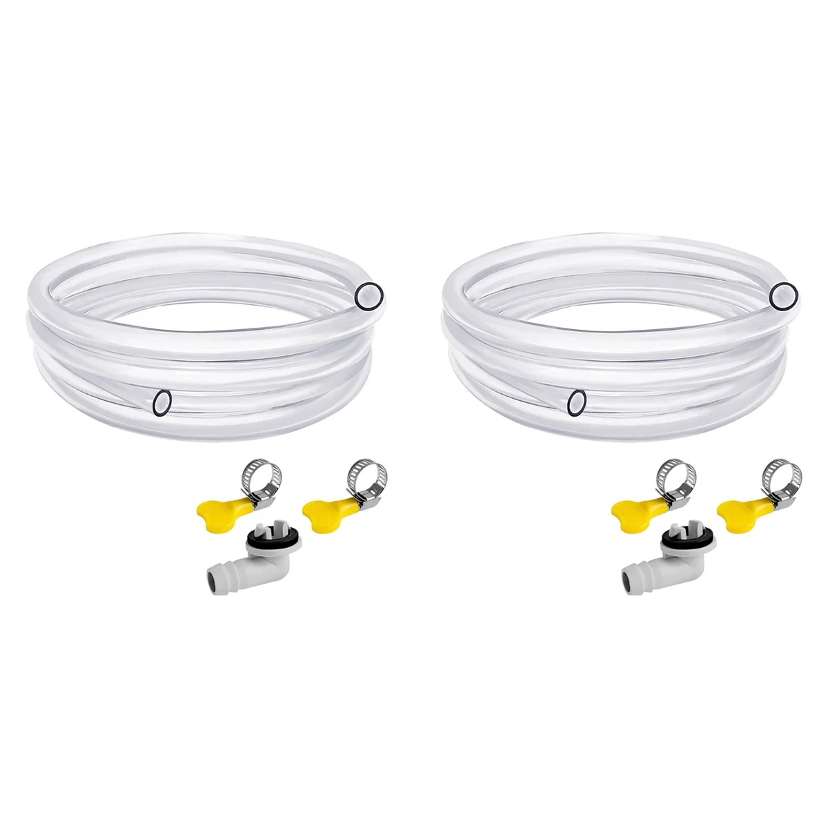 NEW 2 Pcs 10Ft Air Conditioner Drain Hose, AC Drain Hose Kit, Drain Hose for Air Conditioner with 3/5 Inch Connector