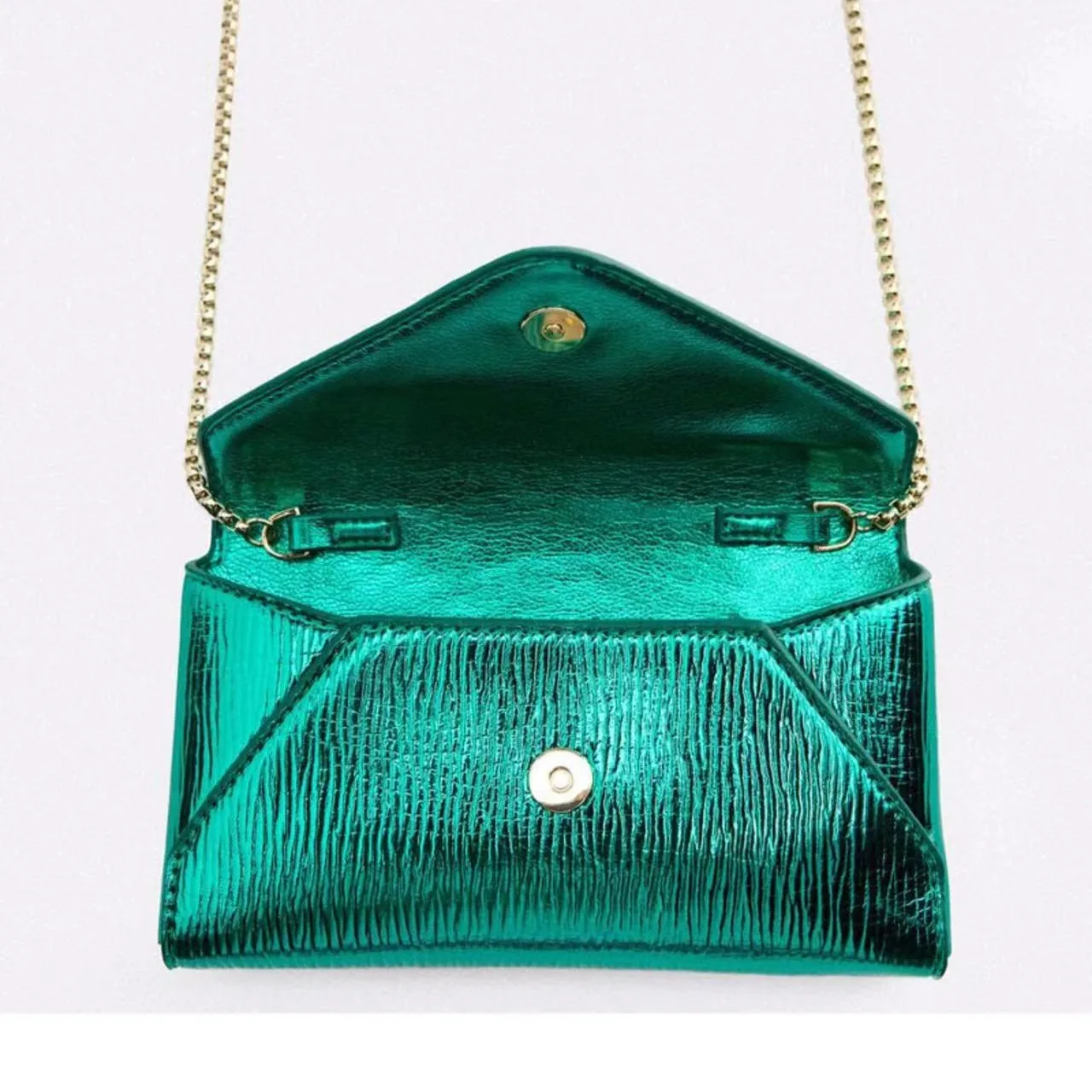 Tas Wanita Persegi Kecil Modis Dompet Tas Tangan Clutch Bahu Selempang Amplop Rantai Mini untuk Wanita