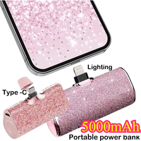 Power Bank Shiny Diamond Fashion High Quality  5000mAh Portable Charger Mobile Power Bank Power Banks Fast Charging