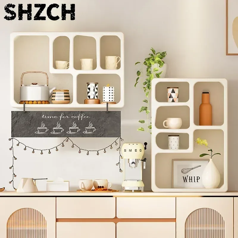 Magazine Bookcase Plant Display Rack Italian-Style Living Room Bookshelf White Organizer Furniture Multi-Function Display Unit