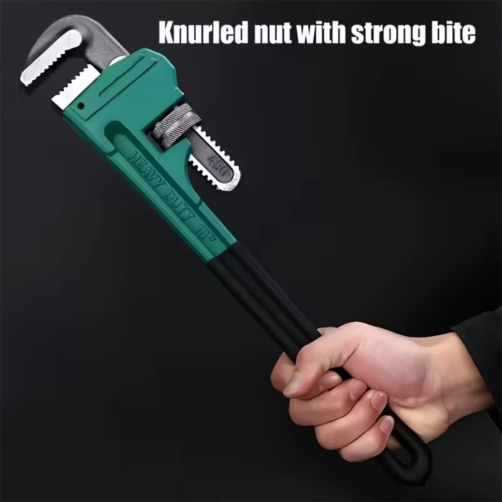 

Heavy Duty Adjustable Pipe Wrench Universal Mouth Torque Spanner for Plumbing Repair Hand Tool