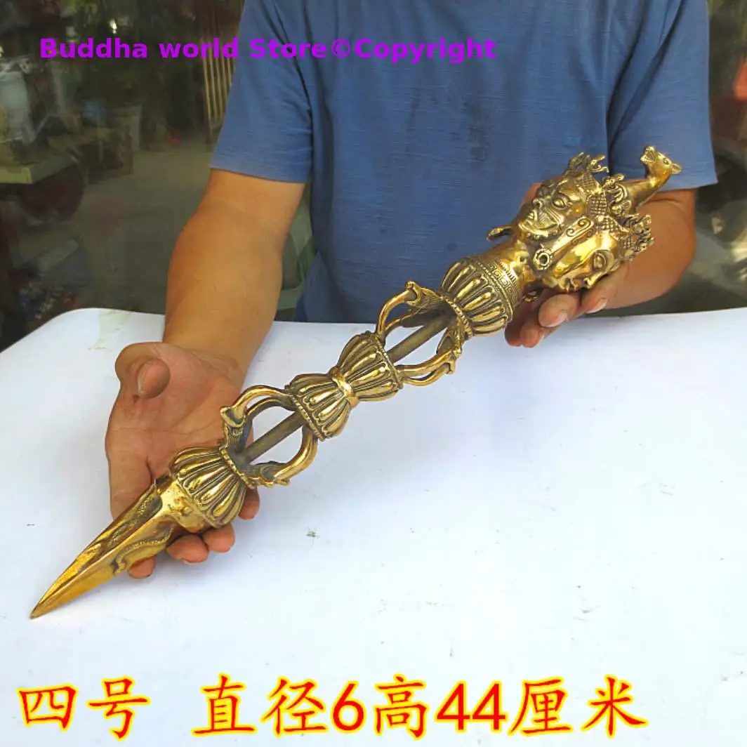 

Tibetan Buddhism the weapon symbolizing power of wisdom Buddhist Talisman Hayagriva Kong Kim Vajra sceptre figure statue