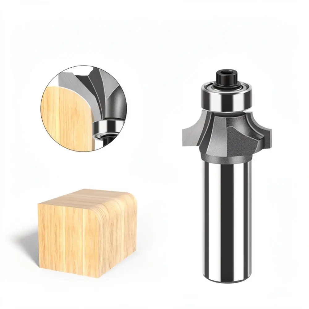 For Furongjincheng Woodworking Round Over Milling Cutter Router Bit Trimmer Wood Edge Shaping Durable Craft Tool Blade