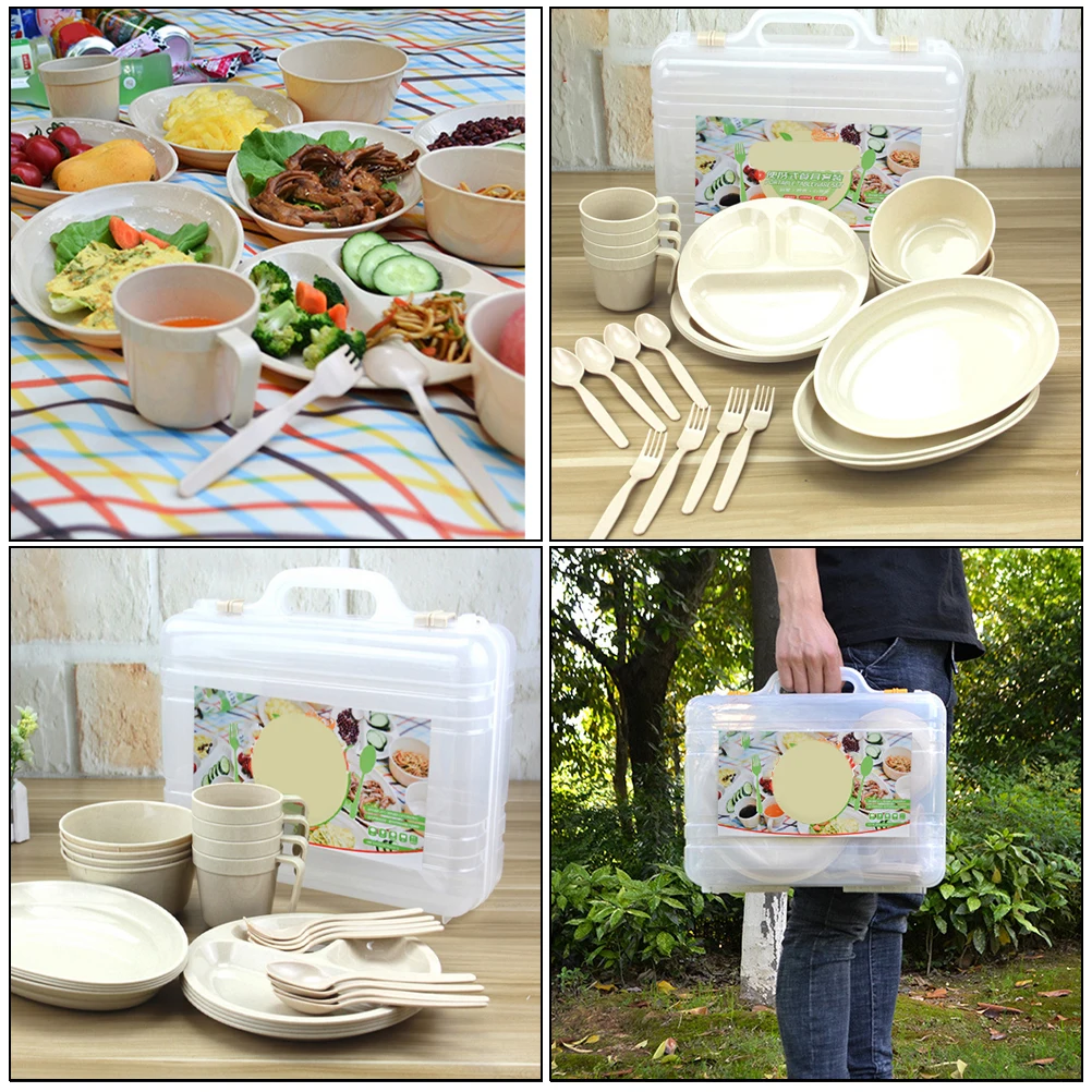 

Portable Tableware Camping Plate Outdoor Outdoor Camping Dish Dish Durable Lightweight PP Material Picnic Lunch
