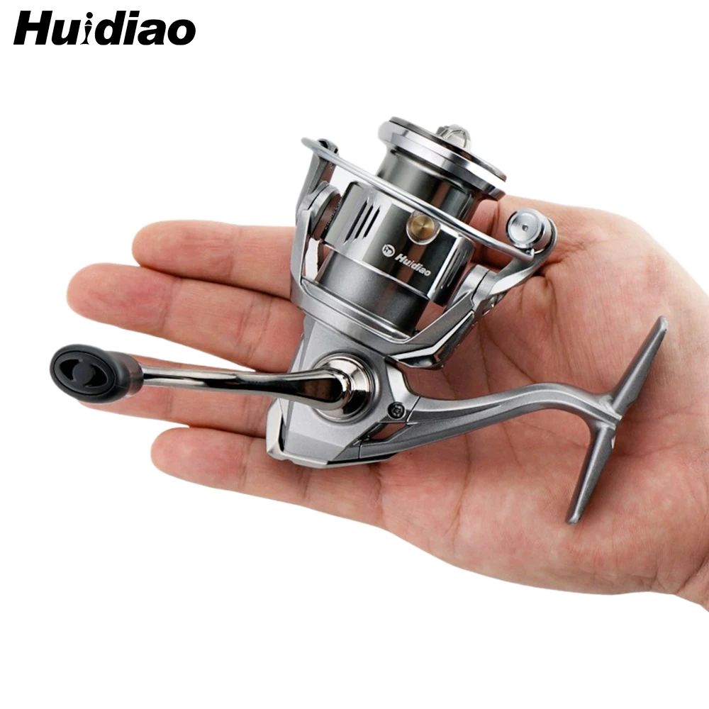 Huidiao 140g Mini Moulinet Spinning Ultraléger 500/800/1000 4+1BB 5.2:1 Anti-Rétrofriction pour la Pêche de Précision