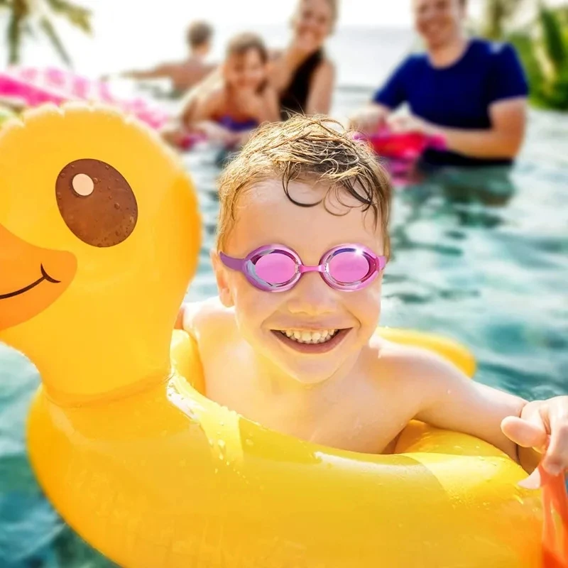 Children\'s Swim Goggles Electroplating High Definition Anti-fog Waterproof Comfortable Block Bright Light Vision Large Goggles