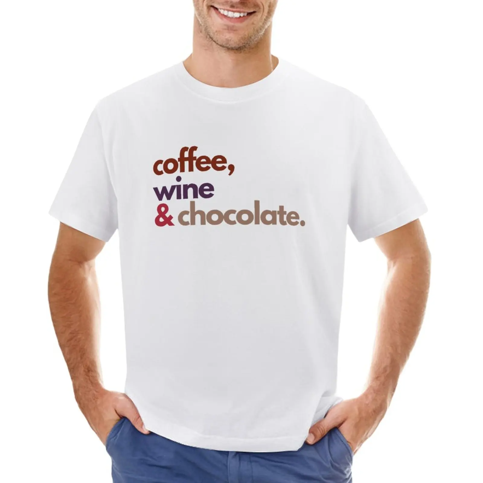 

Coffee, wine, chocolate. T-Shirt kawaii clothes tops tees mens graphic t-shirts pack