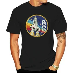 New Vintage CCCP T Shirt Men Space Rocket Tshirt USSR Soviet Union T-shirt O-neck Short Sleeved Streetwear Cotton Tee Tops Gift