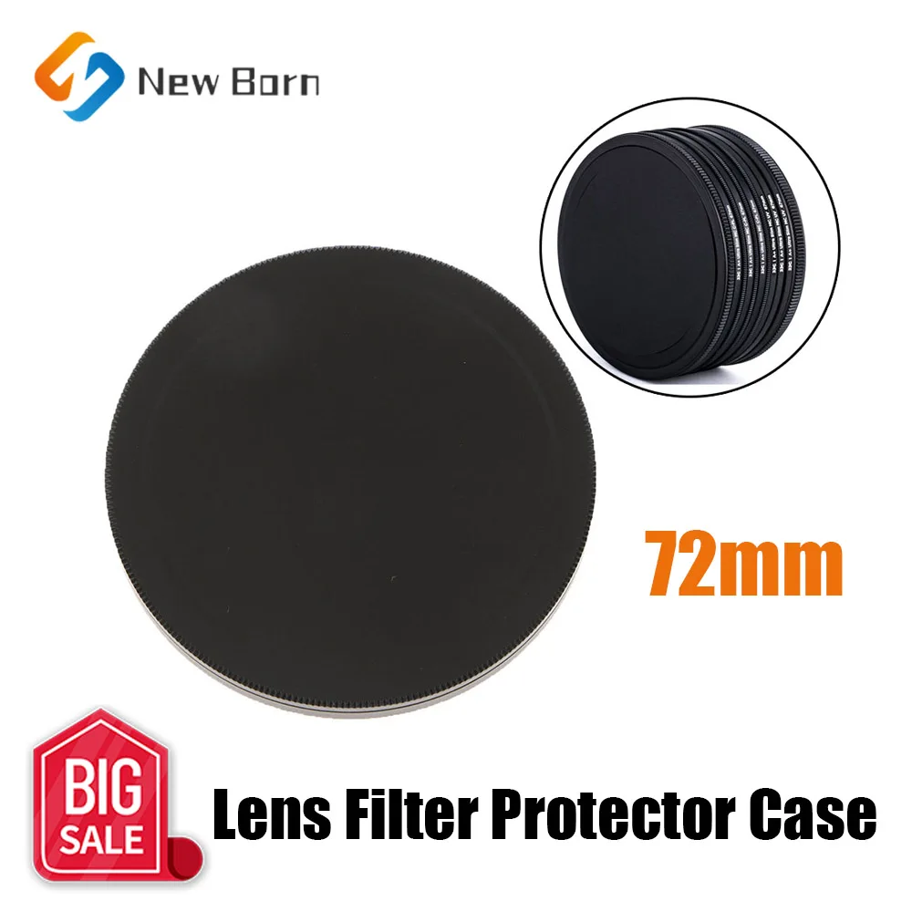 72mm Metal Lens Filter Case Storage Box Cap Protector for MC-UV CPL ND2 6 8 Sony Pentax Olympus Canon EOS Fujifilm Nikon D7500