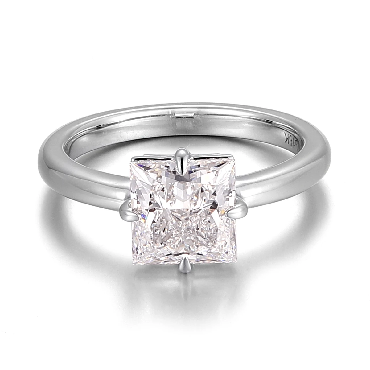 Provence 10K Moissanite Princess Cut Engagement Rings for Women D Color Statement Rings for Girlfriend DIY Rings Classic Ring