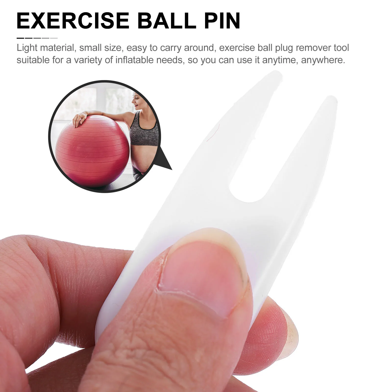 

6Sets Exercise Ball Plug Durable Plastic Stopper Remover Tool for Yoga Fitness Pilates Balance Balls Accessories