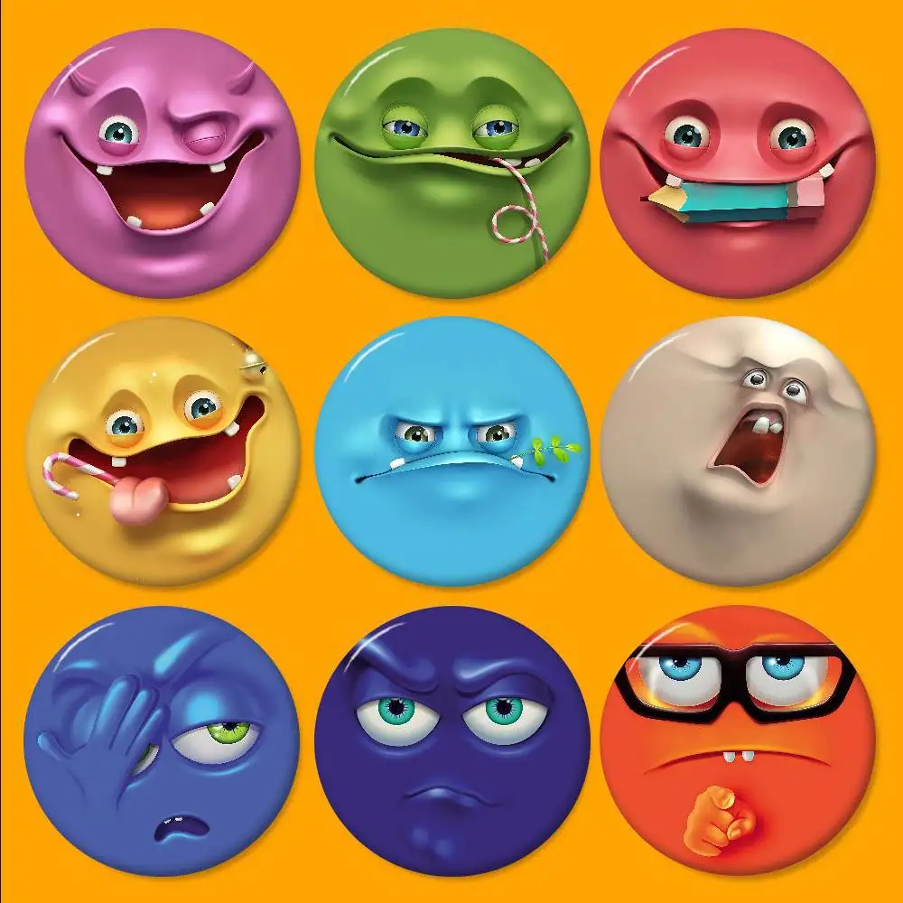 3D Lustige Meme Gesicht 58mm Handgemachte Brosche Cartoon Cosplay Abzeichen Auf Rucksack Schmuck Zubehör Geschenke