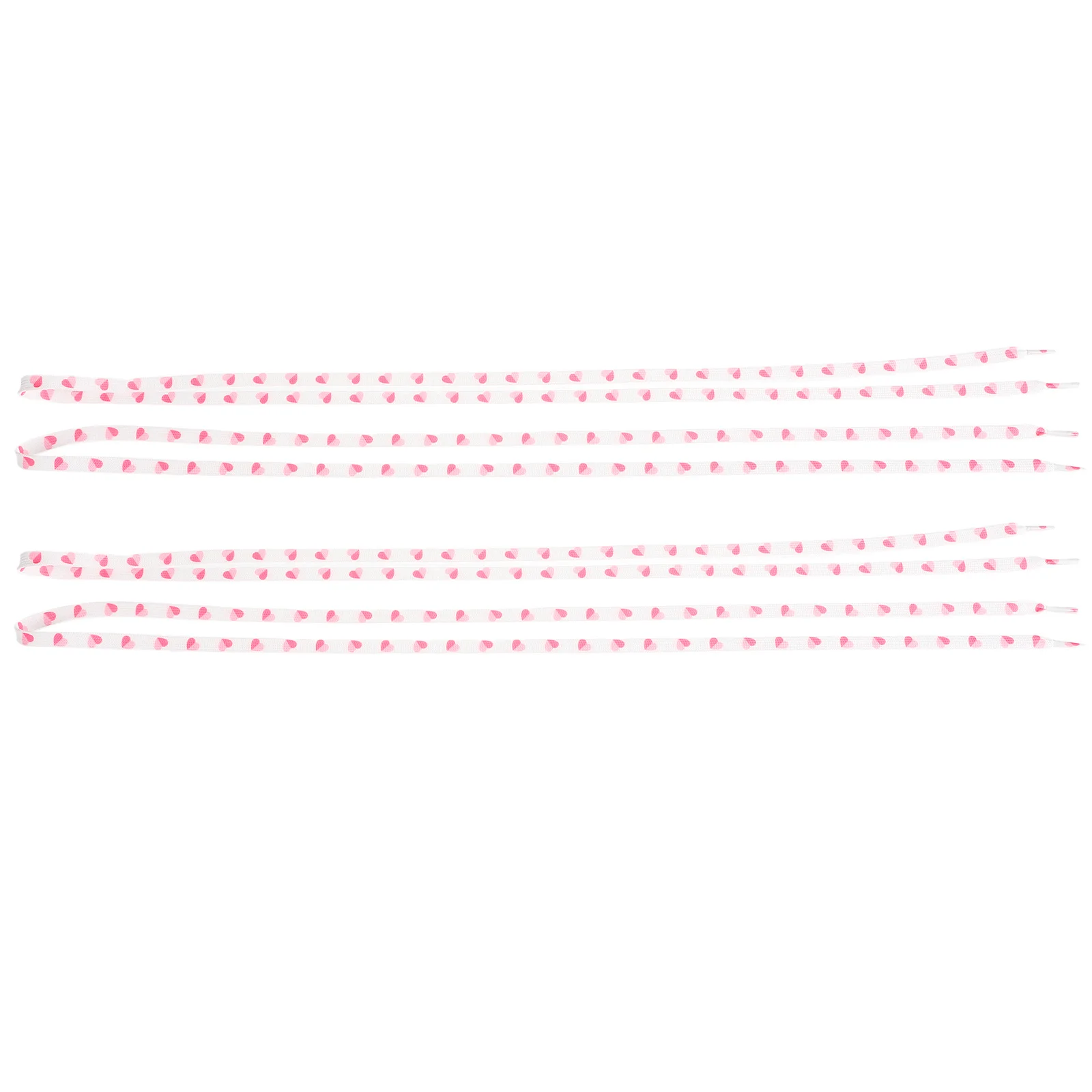 

1Pair Heart Print Shoelaces Flat Decorative Love Pattern Sneaker Boot Laces Valentine's Day Athletic Running Shoestrings