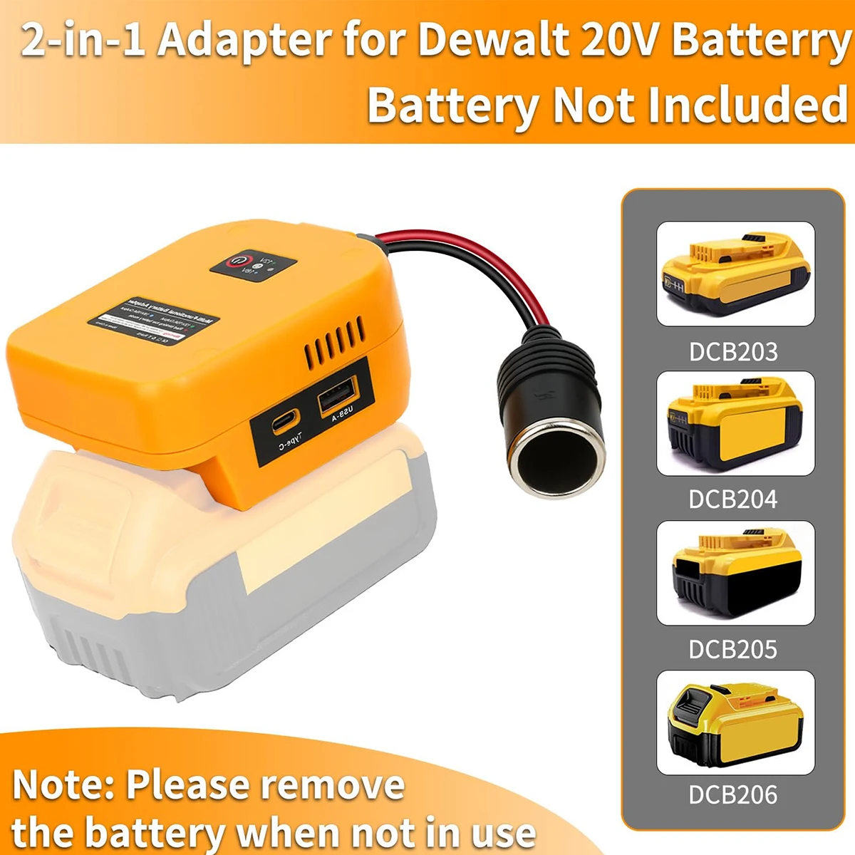20V to 12V Step-Down Converter for Dewalt 18V/20V Max for Power Battery Adapter Wheel, DC 12V 10A 120W Buck Converter Regulator