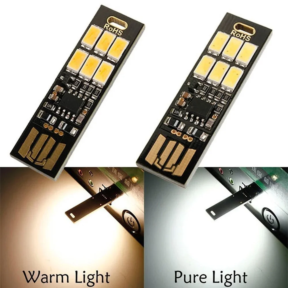 محمول صغير 5730 USB 6 مصباح ليد 5 فولت اللمس الاستشعار عكس الضوء ضوء الليل لبنك الطاقة الكمبيوتر المحمول كتاب القراءة الجدول مصباح