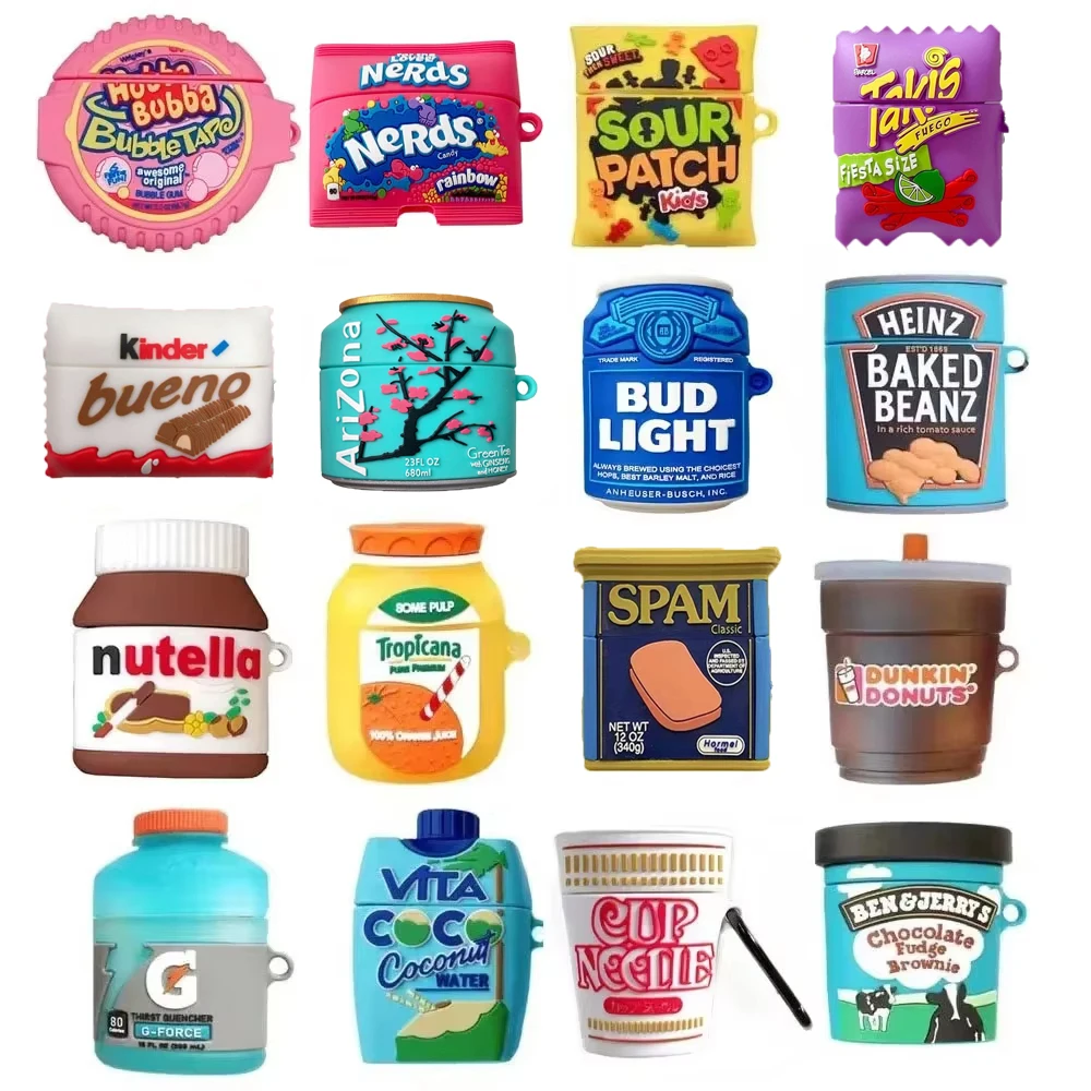 Funda para AirPods Pro 3 con diseño de dibujos animados de helado y bocadillos, funda para auriculares inalámbricos AirPods 4, funda para AirPods Pro 2