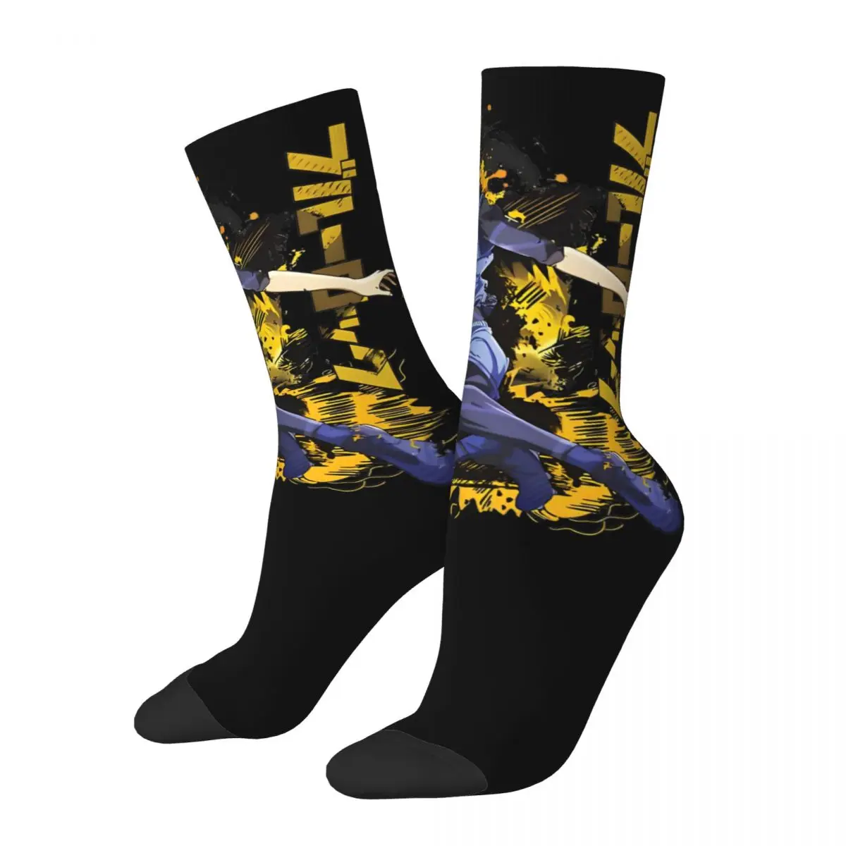 

Blue Lock Bachira Meguru Football Cartoon Socks for Women Men Merchandise All Season Cute Long Socks Sweat Absorbing