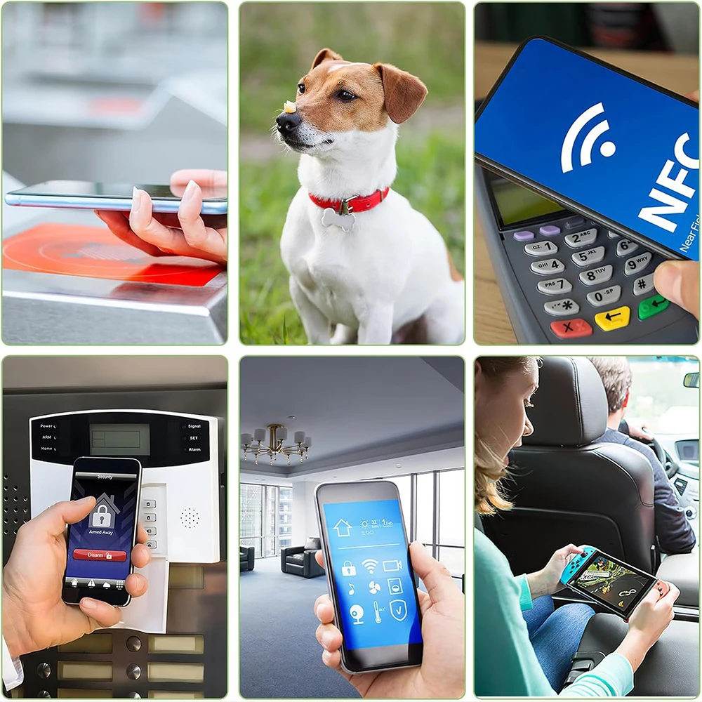 ملصقات NFC Tag NFC باللون الأبيض NTAG215 بطاقات NFC للعملات المعدنية المستديرة القابلة لإعادة الكتابة مع ظهر لاصق متوافق مع وظيفة Tagmo NFC