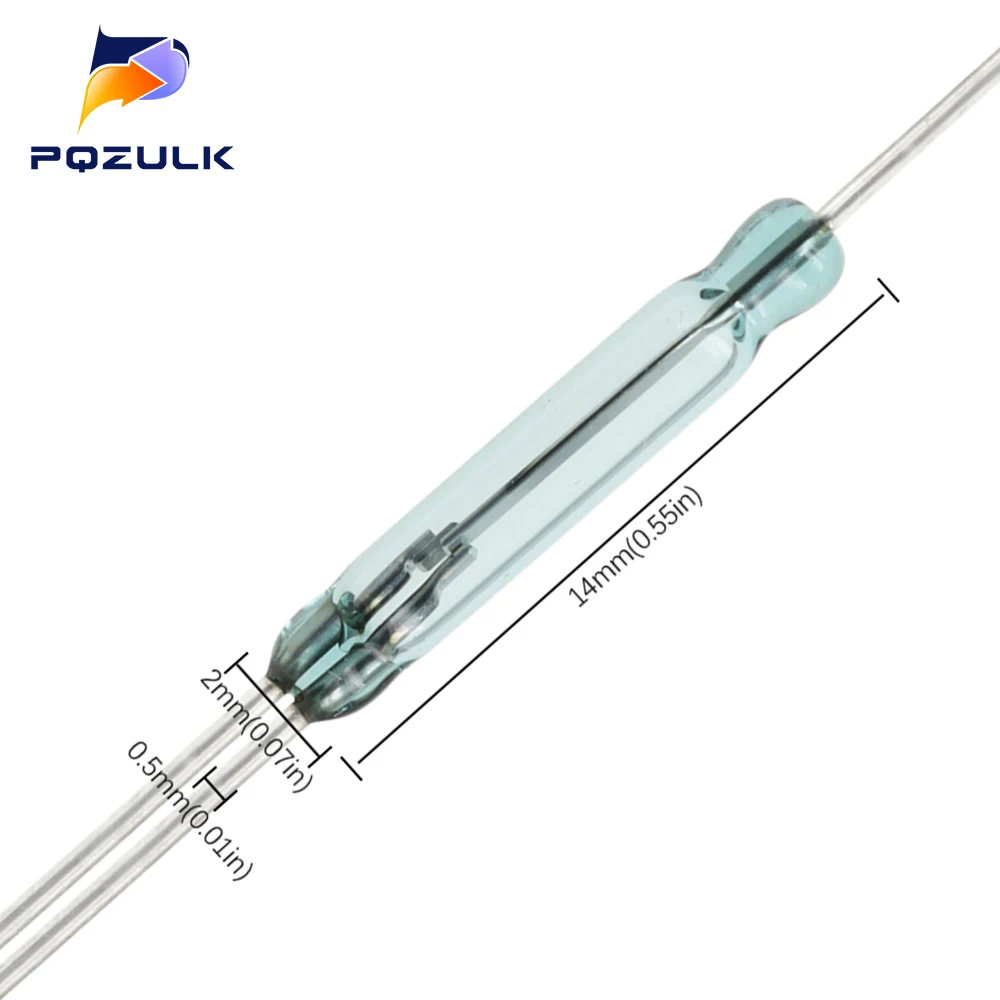 5Pcs Reed Switch 3 pin 2.5X14MM Magnetic Switch Normally Open and Normally Closed Conversion