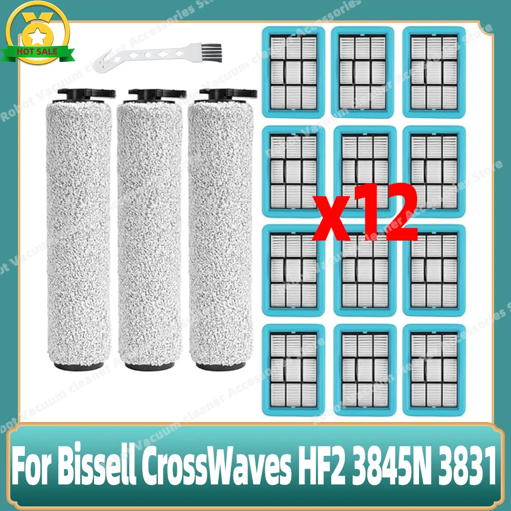 

Compatible For Bissell CrossWaves HF2 3845N 3831 Cost-Effective Vacuum Cleaner Replacements Roller Brush Filter Parts