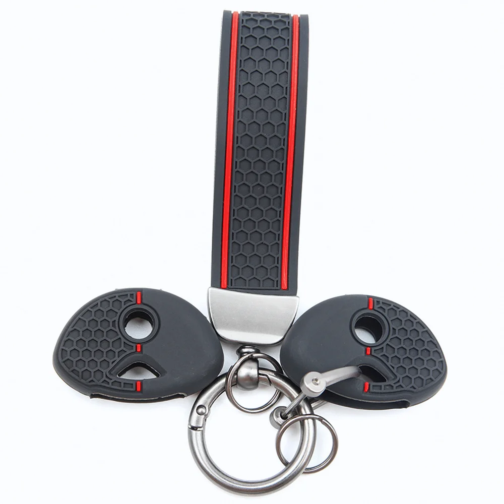 For BMW K1200R R1200RT K1300R S1000RR F650GS F800GS F800ST Silicone Remote Fob Holder Carabiner Strap Easy Install