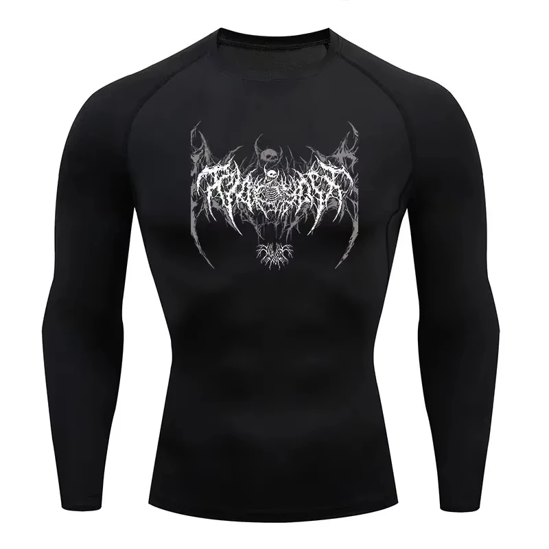 Y2K Compression Shirt Men Fitness Gym Sport Running T-Shirt Rashgard Tops Tee Quick Dry Short Sleeve T-Shirt For Men JW113