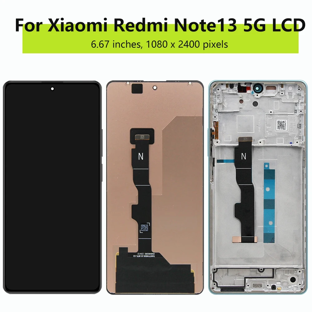 Super AMOLED Note 13 5G 2312DRAABG 2312DRAABI LCD Display Screen For Xiaomi Redmi Note13 LCD Display with Touch Screen Digitizer