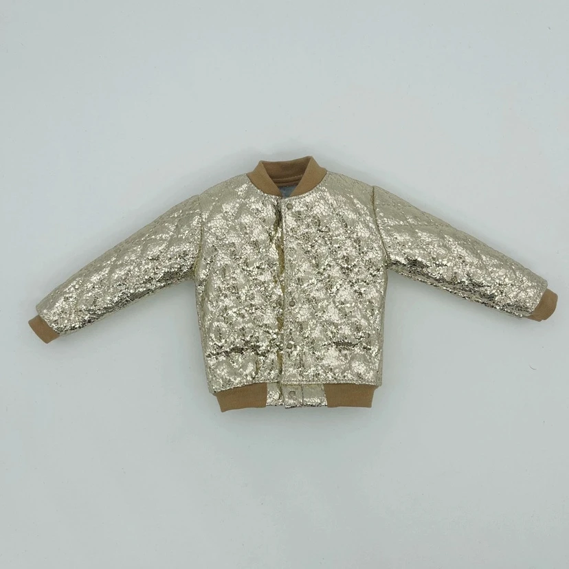 Męska kurtka w modny wzór w kracie złota z diamentami w skali 1/6, akcesorium odzieżowe, model pasujący do 12-calowych figurek żołnierzy, lalek i zabawek.