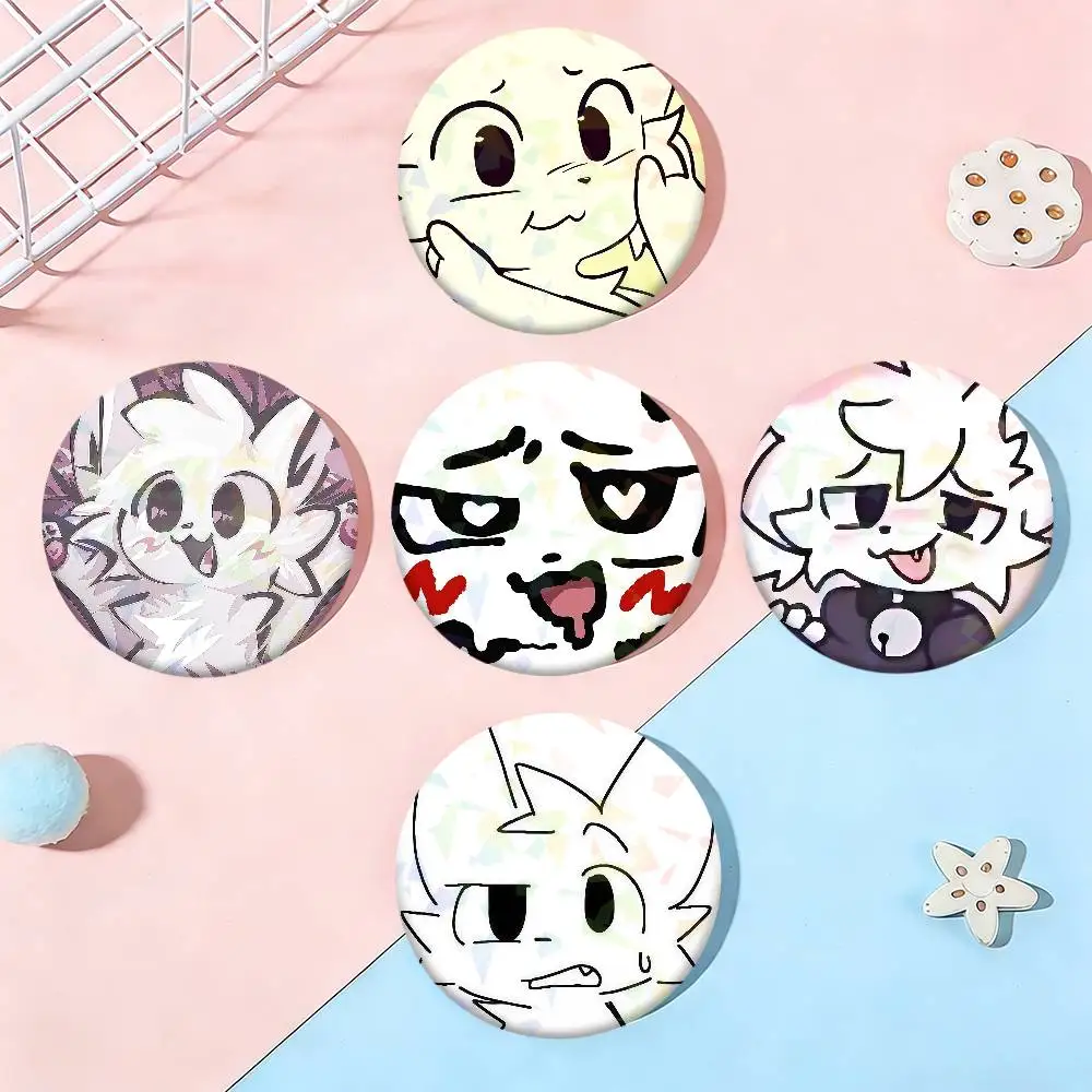Cute Cat Kawaii S-SillyS-ES B-Boy-kisserS-ES Badge Laser Process Pin Tinplate Brooch Anime Prop Gift