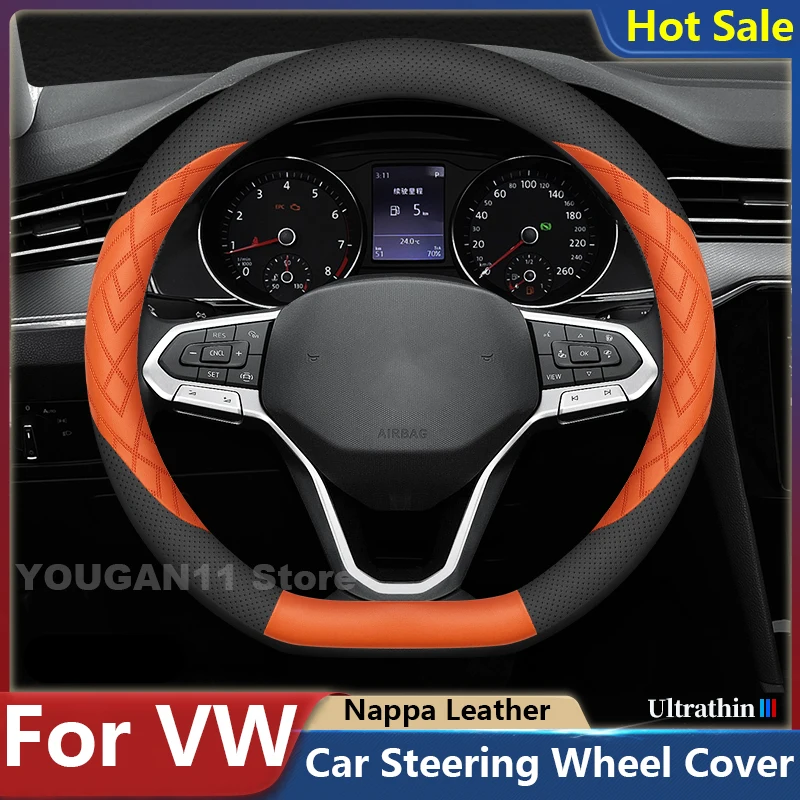 

Car Steering Wheel Cover For Volkswagen Taos Tiguan Volkswagen Tayron 2020-2025 Auto Steering Wheel Cover Interior Accessories